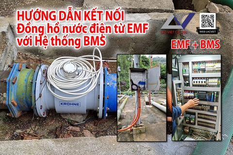 Hướng dẫn kết nối đồng hồ đo nước điện từ với hệ thống BMS