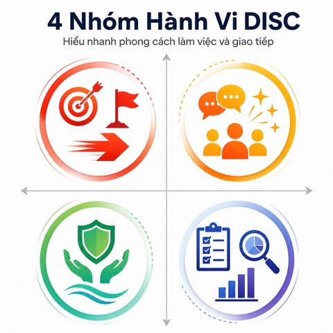 Infographic đơn giản — 4 nhóm DISC
