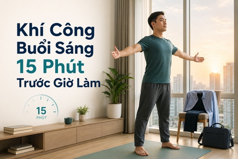 Khí công buổi sáng 15 phút trước giờ làm