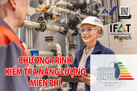 Chương trình "Kiểm tra năng lượng" miễn phí tại IFAT - Đức