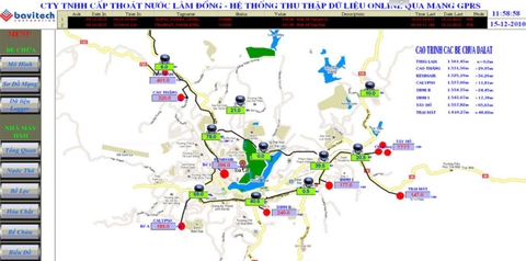 Hệ thống SCADA mạng lưới cấp nước TP. Đà Lạt