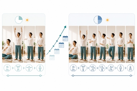 lịch tập khí công buổi sáng 15 phút và 30 phút