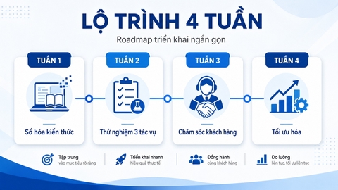 Lộ trình 4 tuần ứng dụng AI Agent cho sales B2B kỹ thuật