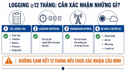 Các thông số cần xác nhận trước khi cam kết logging 12 tháng