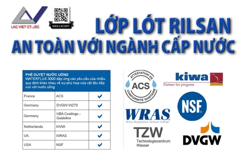 Rilsan: Lớp lót Rilsan an toàn với ngành cấp nước