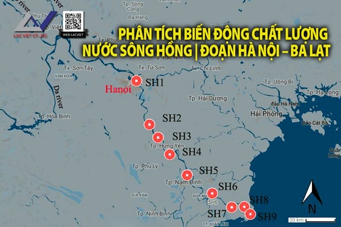 Phân tích biến động chất lượng nước sông Hồng đoạn Hà Nội – Ba Lạt
