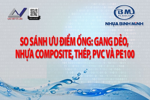 So Sánh Ưu Điểm Ống: Gang Dẻo, Nhựa Composite, Thép, PVC và PE100