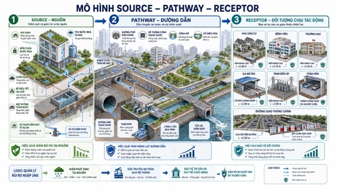 Mô hình Source Pathway Receptor trong quản lý ngập đô thị và thoát nước an toàn