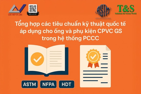 Tất cả tiêu chuẩn kỹ thuật cần biết về ống và phụ kiện CPVC dùng trong PCCC