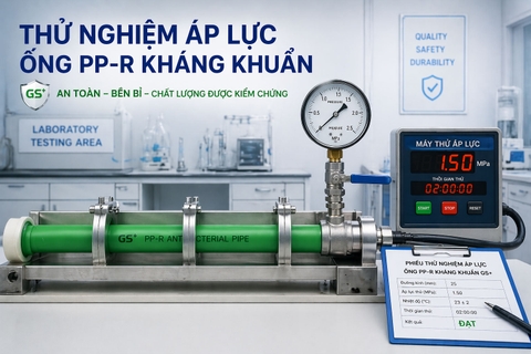 Thử nghiệm áp lực ống PP-R trong phòng lab