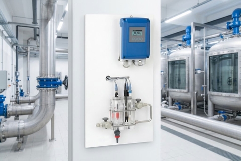 Thiết bị đo Clo dư online dạng hệ thống hoàn chỉnh cho quan trắc chất lượng nước