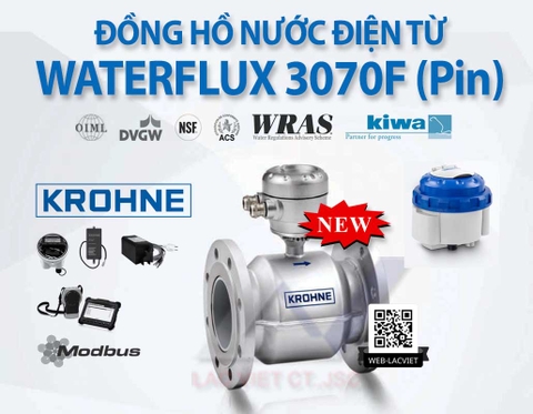 Đồng hồ đo nước điện từ Krohne Waterflux 3070 đạt chứng nhận Wras (Anh)