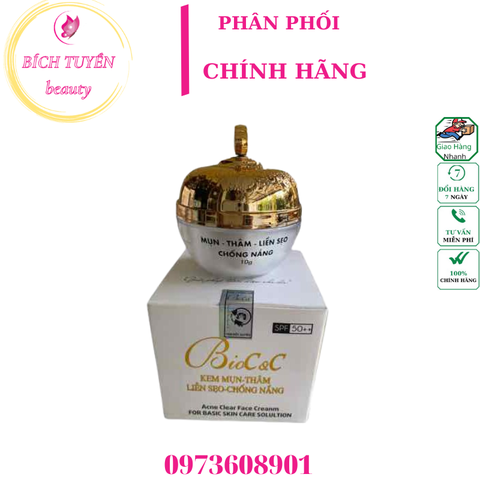 Kem BIOC&C Ngừa Mụn - Thâm - Liền Sẹo - Chống Nắng 10g