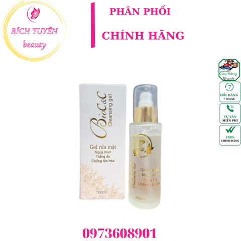 GEL RỮA MẶT BIO C&C NGỪA MỤN TRẮNG DA CHỐNG LÃO HÓA (CHAI)