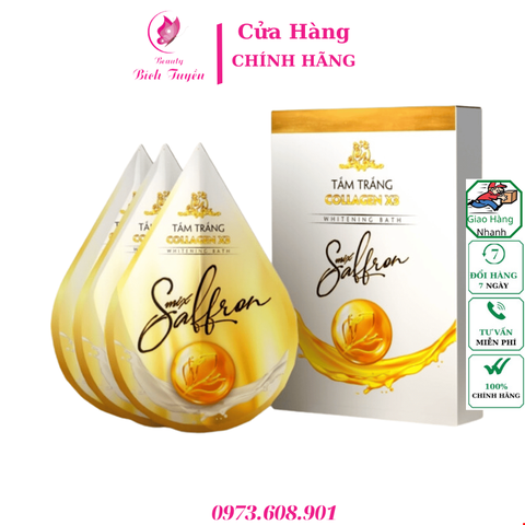 Tắm trắng Collagen X3 Mix Saffron