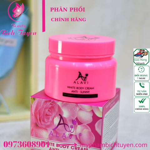 Kem Body ALAVI White Body Cream Anti-Sunny 250g