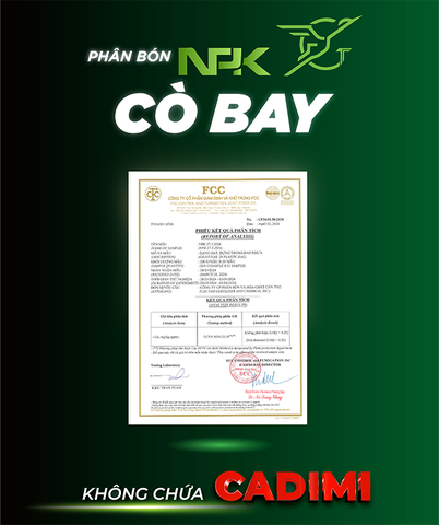 Phân bón NPK Cò Bay - Không chứa CADIMI