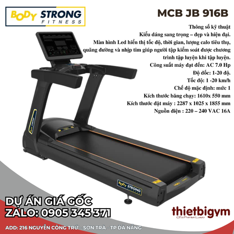 Máy Chạy Bộ JB 916B - động cơ AC 7.0hp siêu bền