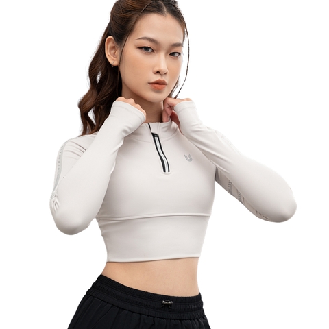 Áo tập thể thao dài tay Archer Top - Trắng Pearl