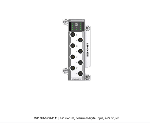 MO1008-0000-1111 | I/O module, 8-channel digital input, 24 V DC, M8