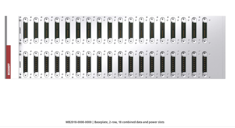 MB2018-0000-0000 | Baseplate, 2-row, 18 combined data and power slots