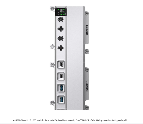 MC6030-0080-2217 | IPC module, Industrial PC, Intel® Celeron®, Core™ i3/i5/i7 of the 11th generation, M12, push-pull