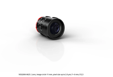 VOS2000-0625 | Lens, image circle 11 mm, pixel size up to 2.0 µm, f = 6 mm, f/2,5