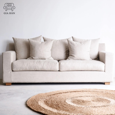 Ghế Sofa Văng Vải Nỉ Beccy - Be - sofa gia hân