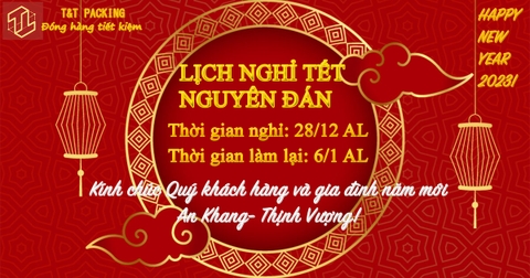 LỊCH NGHỈ TẾT NGUYÊN ĐÁN 2023!