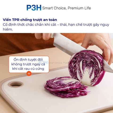 Thớt hai mặt LocknLock Double sided board inox 304, nhựa PP kháng khuẩn CKD096IVY P3H