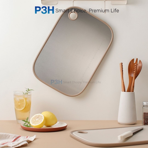 Thớt hai mặt LocknLock Double sided board inox 304, nhựa PP kháng khuẩn CKD096IVY P3H