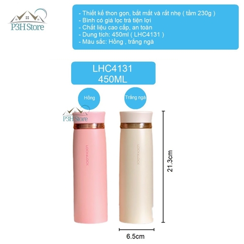 Bình Giữ Nhiệt Lock&Lock Feather Light Ring Tumbler LHC4131 (450ml)