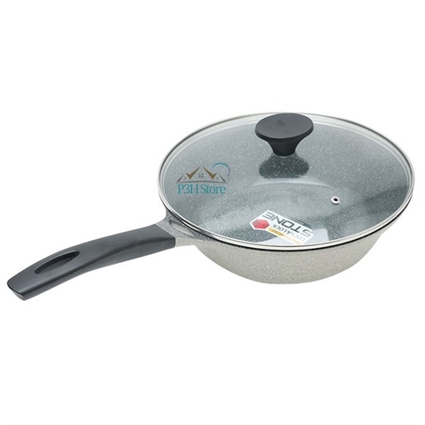 Chảo sâu lòng Lock&Lock có nắp vân đá đáy từ 28cm LCA6285D 30cm LCA6305D