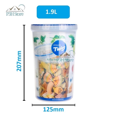 Hộp nhựa nắp vặn Lock&Lock Twist bảo quản thực phẩm nhiều dung tích LLS111 LLS121 LLS131 LLS141 LLS122 LLS113 LLS143