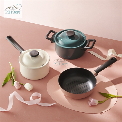 Bộ nồi chảo Lock&Lock Decore 3 món LDE1181IHS01