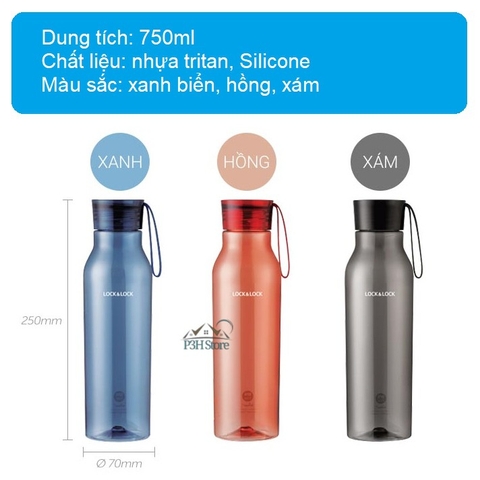 Bình nước nhựa Tritan Lock&Lock Eco Bottle 750ml ABF664
