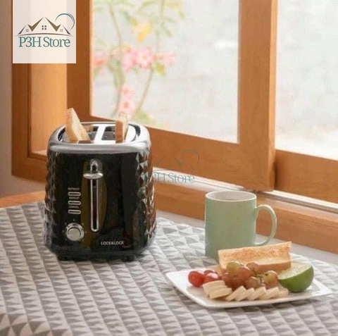 Máy Nướng Bánh Mì Lock&Lock công suất 850W Màu đen EJB222BLK - hàng chính hãng bảo hành 1 năm