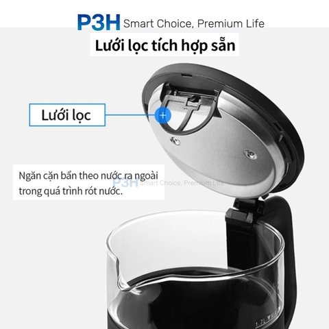 Ấm đun siêu tốc LocknLock Digital electric kettle 1.7L- Màu đen EJK286BLK P3H