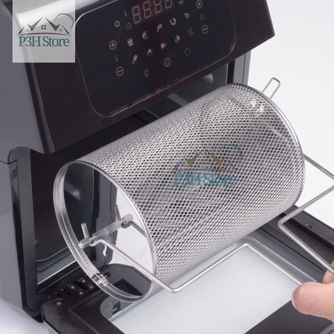 Nồi chiên không dầu Lock&Lock 12L đa năng thay thế nhiều dụng cụ nấu ăn EJF696BLK - Lò Chiên Không Khí Hàng Chính Hãng