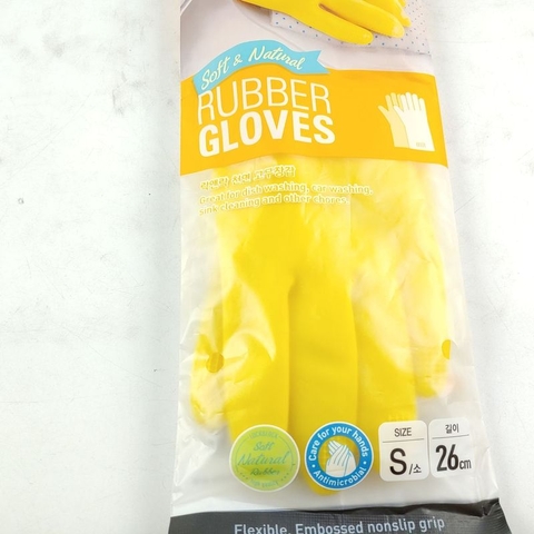 Bao tay găng tay rửa chén cao su tự nhiên Lock&Lock ETM805P ETM804Y ETM803Y