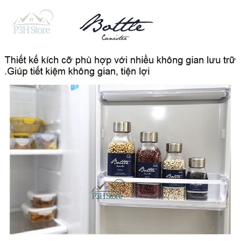 Bình đựng thực phẩm có lưới lọc Lock&Lock Canister dùng ngâm tỏi ớt đựng gia vị HTE550 HTE551 HTE552 HTE553