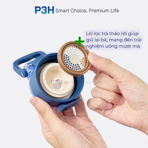 Bình Giữ Nhiệt Inochi 500ml Fuji Stead nắp mở 1 chạm quai xách tiện lợi P3H