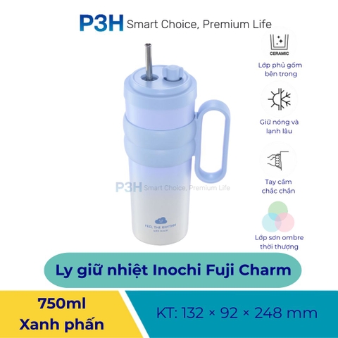 Bình Giữ Nhiệt ruột phủ sứ Inochi Fuji Charm 750ml Phong Cách, Bền Bỉ và Tiện Lợi P3H