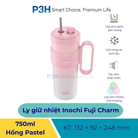 Bình Giữ Nhiệt ruột phủ sứ Inochi Fuji Charm 750ml Phong Cách, Bền Bỉ và Tiện Lợi P3H