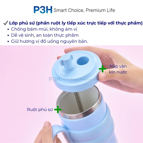 Bình Giữ Nhiệt ruột phủ sứ Inochi Fuji Charm 750ml Phong Cách, Bền Bỉ và Tiện Lợi P3H