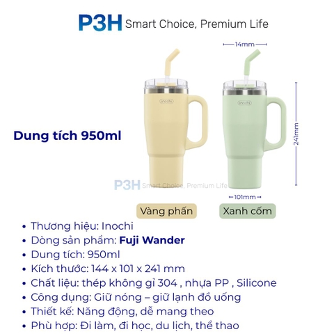 Bình Giữ Nhiệt Inochi Fuji Wander – Đồng Hành Bền Bỉ Cho Mọi Hành Trình P3H