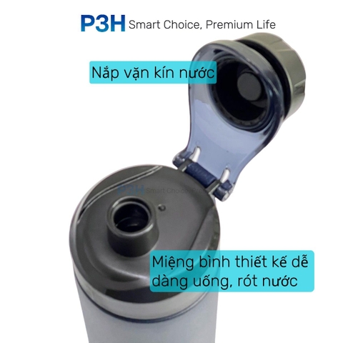 Bình giữ nhiệt Kims Cook 520ml thép không gỉ SUS316 cao cấp nắp vặn kín hơi dây xách tiện lợi XB-19124 P3H Store