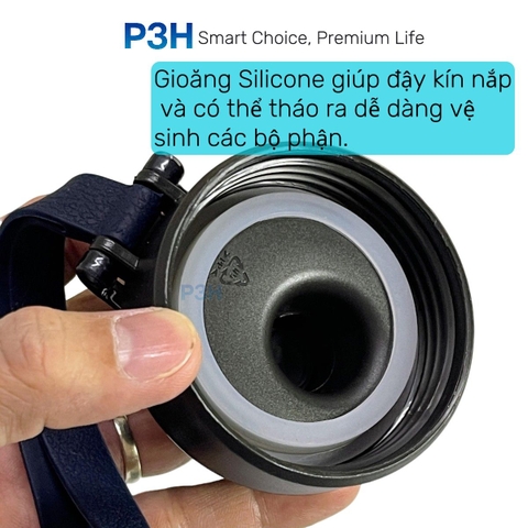 Bình giữ nhiệt Kims Cook 520ml thép không gỉ SUS316 cao cấp nắp vặn kín hơi dây xách tiện lợi XB-19124 P3H Store