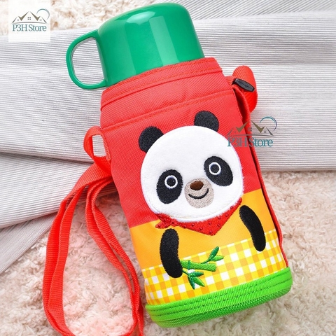 Bình nước giữ nhiệt dành cho bé Lock&Lock Cartoon có quai đeo 2 đầu rót LHC1435