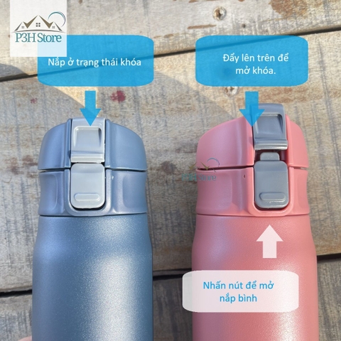 Bình Giữ Nhiệt Lock&Lock 480ml Symphony Tumbler LHC6150 nắp bật chỉ 1 tay cầm P3H Store